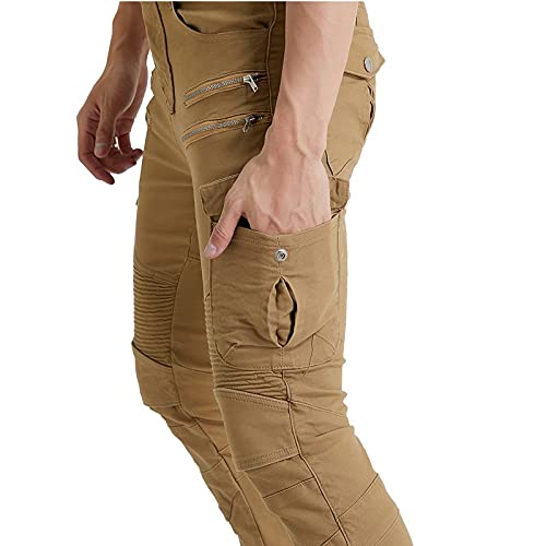 All Season Motorcycle Pants Motorbike Biker Denim Jeans Removable CE Armor (Knee, Hips) Cycling Protection size L