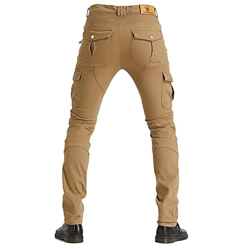All Season Motorcycle Pants Motorbike Biker Denim Jeans Removable CE Armor (Knee, Hips) Cycling Protection size L