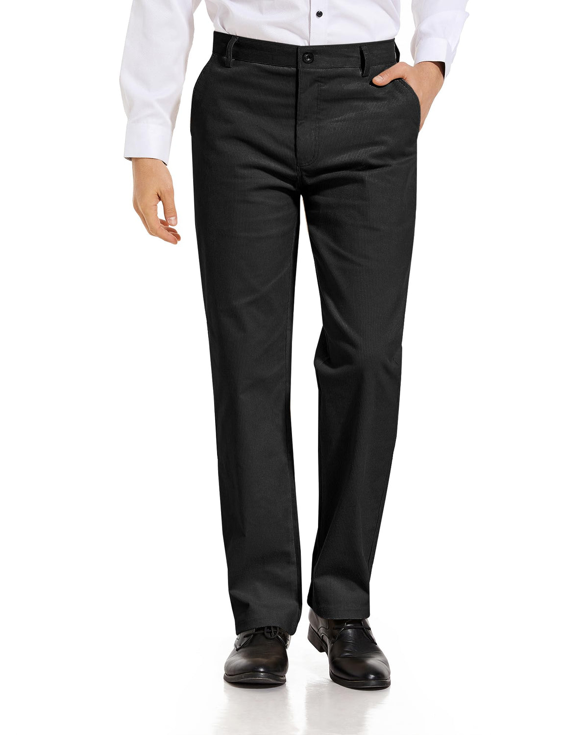 Alimens & Gentle Men's Corduroy Pant Straight Fit Flat-Front Casual Chino Pants size 34