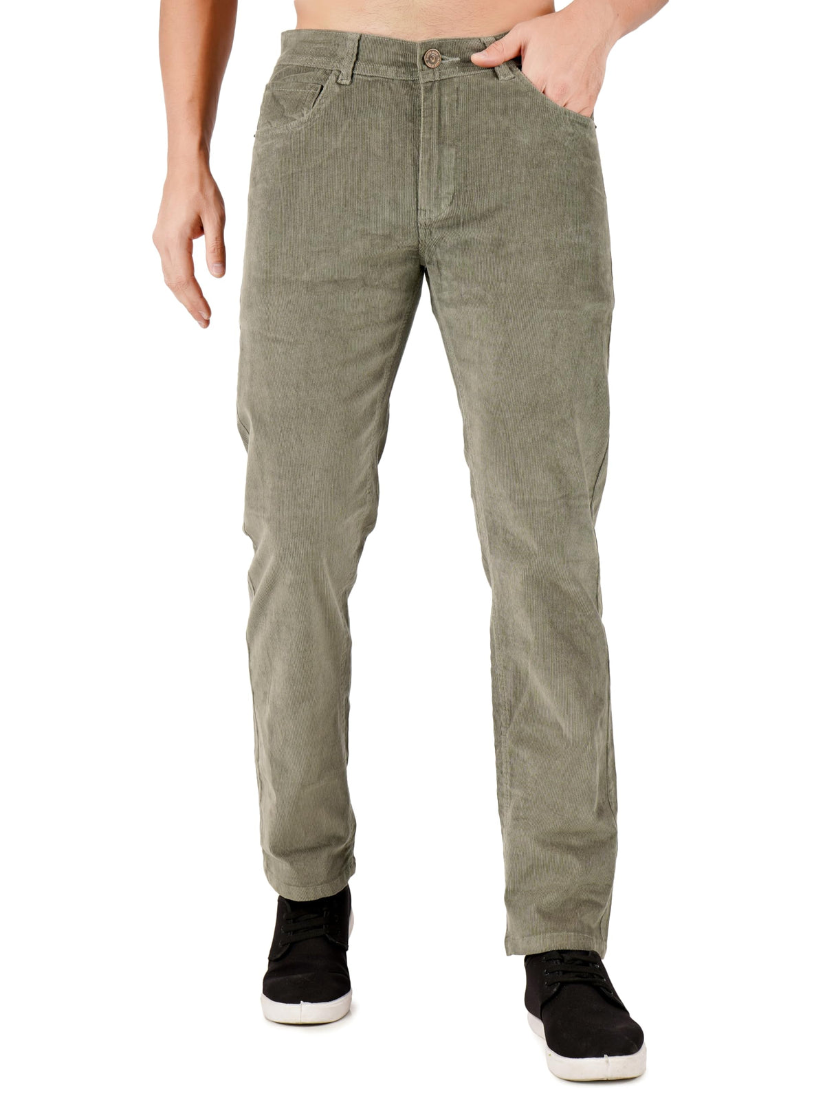 Men’s Corduroy Jeans | Mid-Rise Regular Fit | Premium Comfort, Durable Fabric size 32