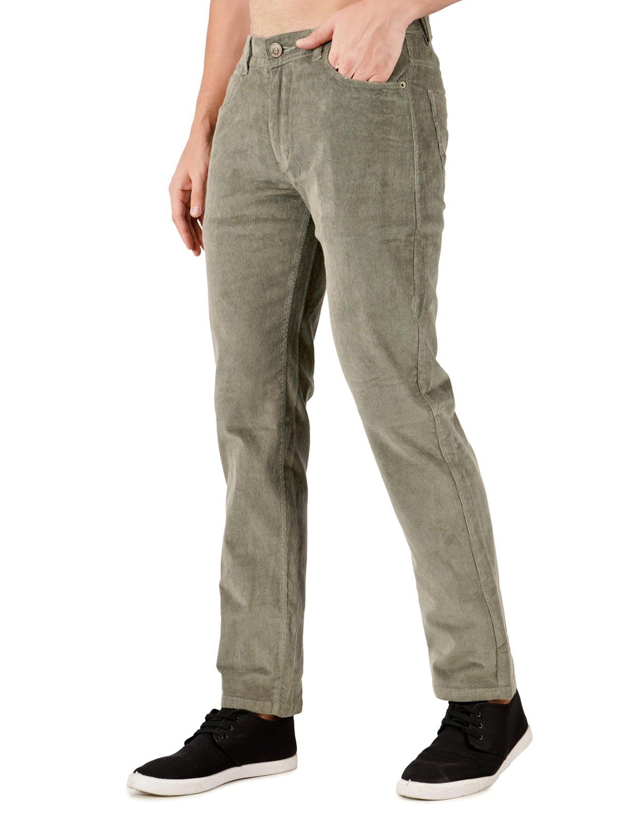 Men’s Corduroy Jeans | Mid-Rise Regular Fit | Premium Comfort, Durable Fabric size 32