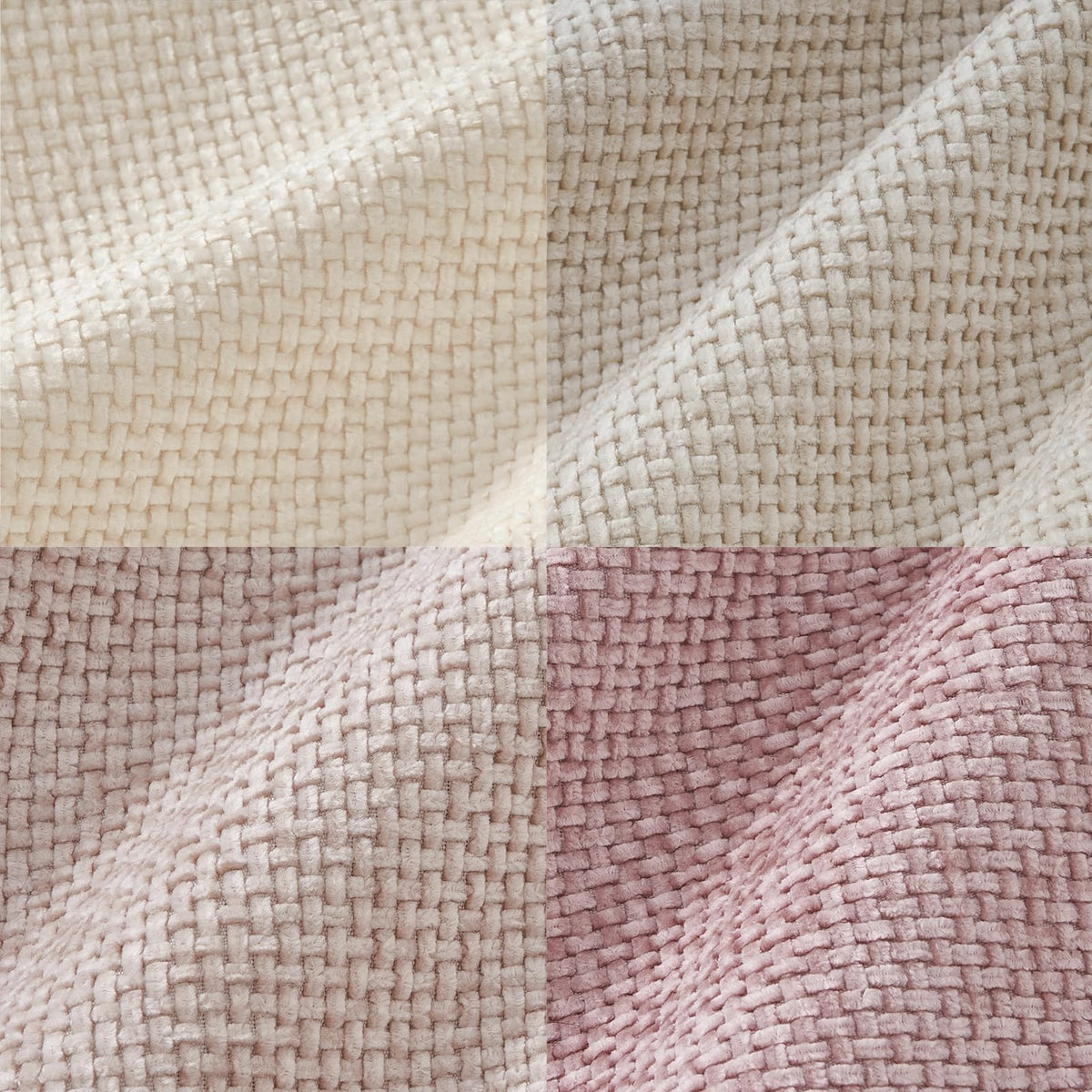 Topfinel Cushion Cover 45 x 45 Set of 4 Decorative Pink Gradient Bedroom Living Room Home Cushion Cover Chenille Soft Sofa Bed Decoration