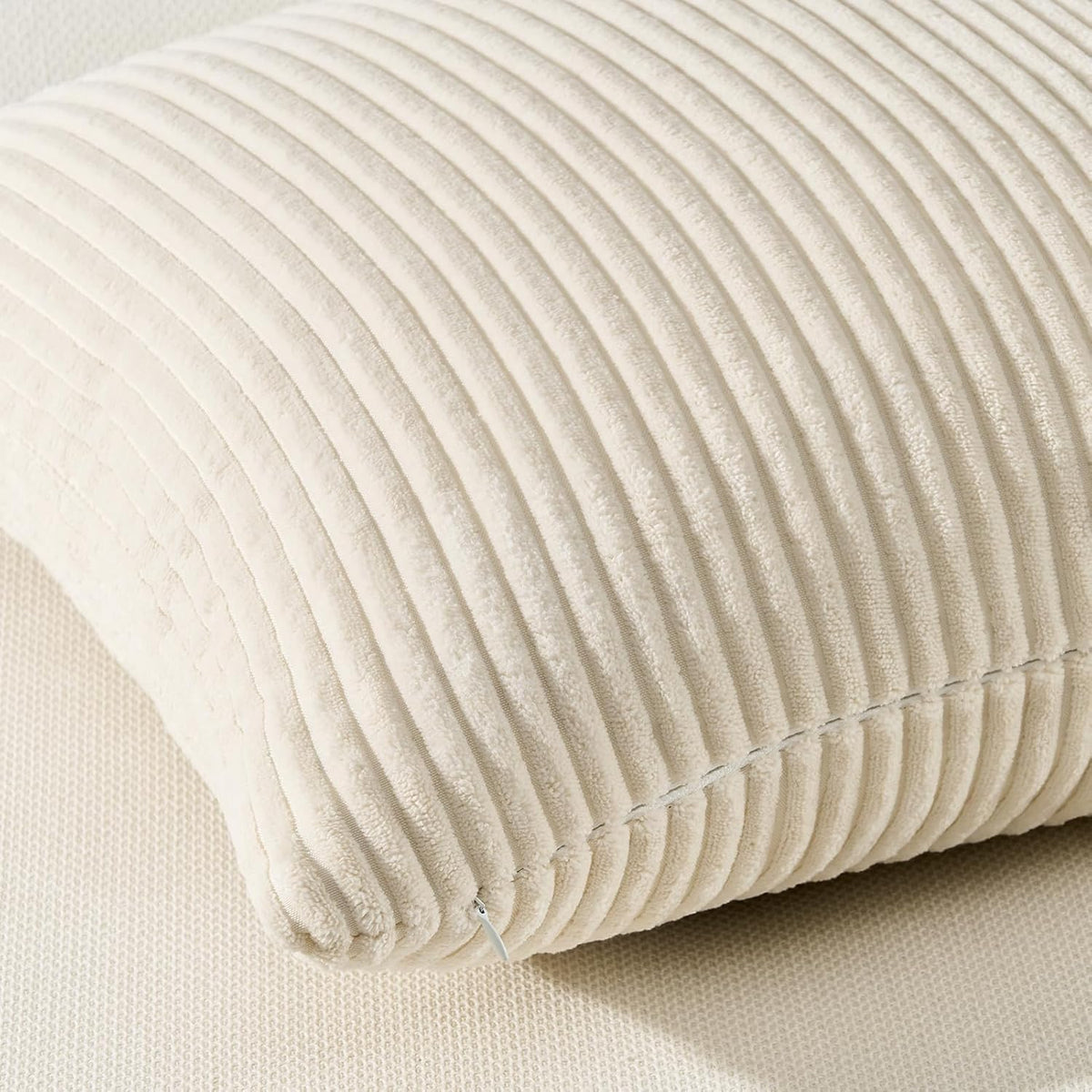 Topfinel Cushion Covers 40x40cm Sofa Bed Cream Cushion Covers Corduroy Scatter Decorative Cushions For Bedroom Set of 4 fluffy Cushion Cover 16x16