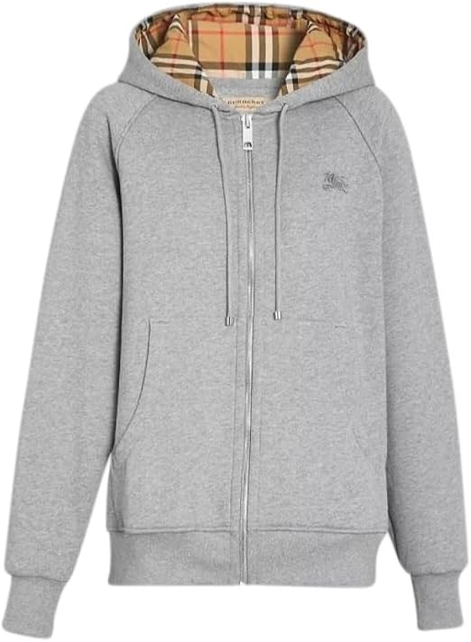 BURBERRY Claredon Nova Check Zip Hoodie : Clothing, Shoes & Jewelry size S