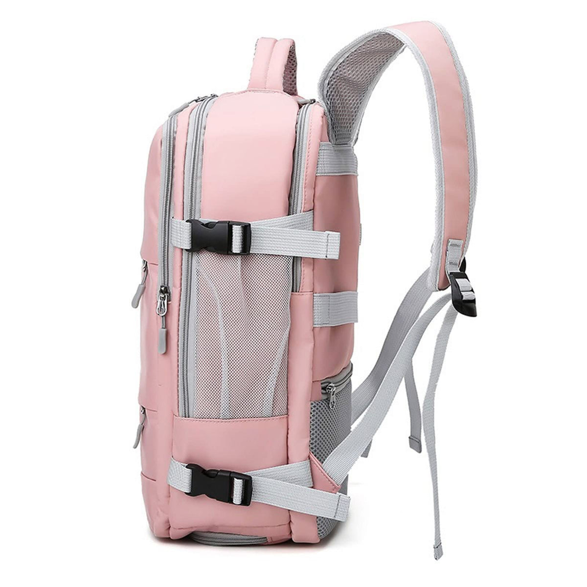 Women's Backpacks Pink Women Travel Backpack Water Repellent Anti-Theft Casual Daypack Bag with Luggage Strap; USB Charging Port Backpack(Pink)