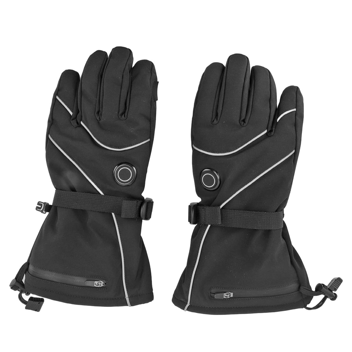 Touch Screen Heated Gloves Washable Electric Heater Gloves for Outdoor Riding Skiing (L)