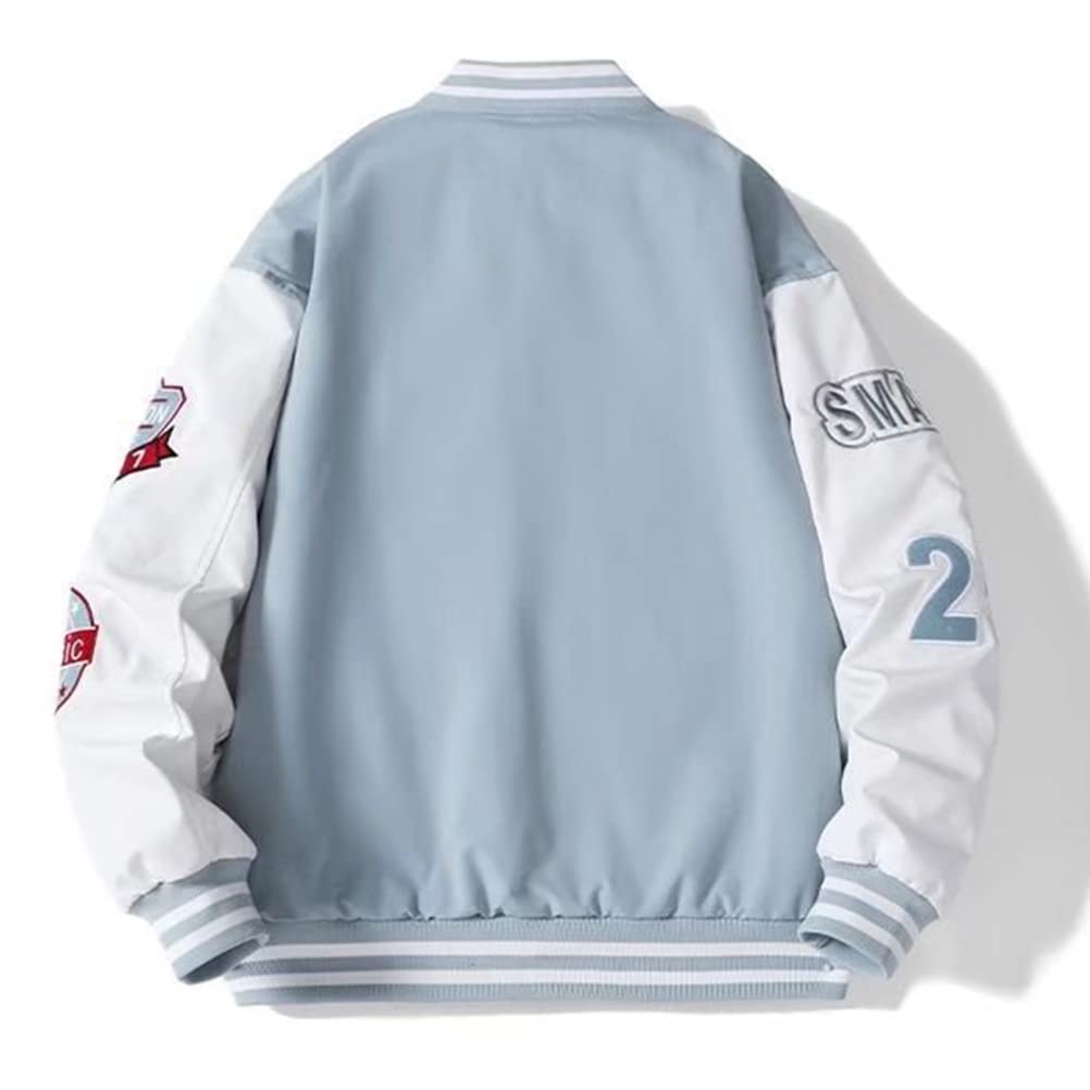 Yesgirl Men's Baseball Jacket College Jacket Unisex Bomber Jacket Coat Varsity Jacket Oversized Sports Jackets Vintage Streetwear Outwear Autumn size L