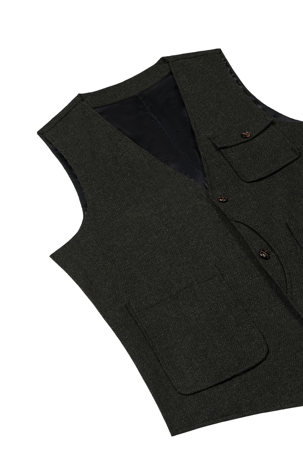 Solovedress Mens Vintage Tweed Waistcoat size L