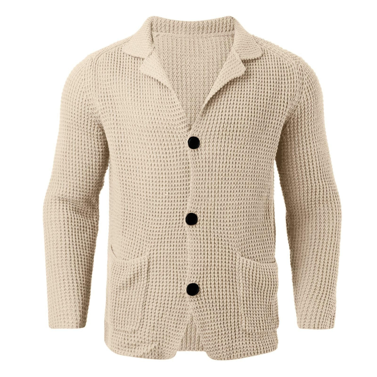Mens Long Sleeve Cardigan Stand Collar Casual Knitted Button Pocket Cardigan Autumn Winter Shawl Collar Slim Fit Blazer size XXL