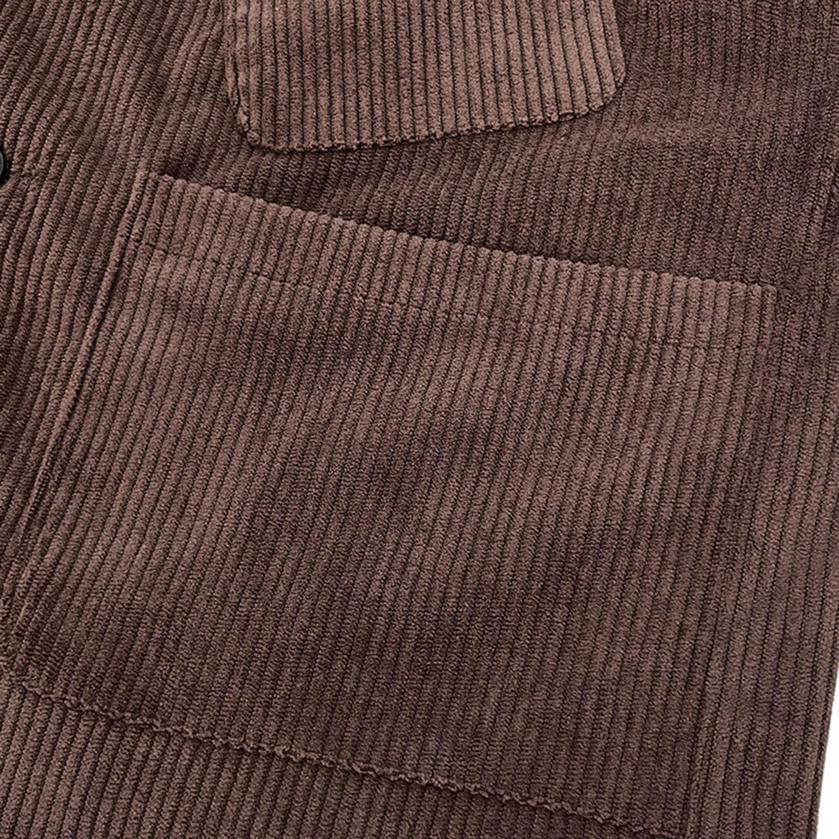 Men's Brown Corduroy Vintage Vest, Button Closure Sleeveless Waistcoat with Pocket Detail, Retro Style Corduroy Vest, Perfect for Casual or Vintage Outfits, Timeless Gentlemen's Vest size 2XL