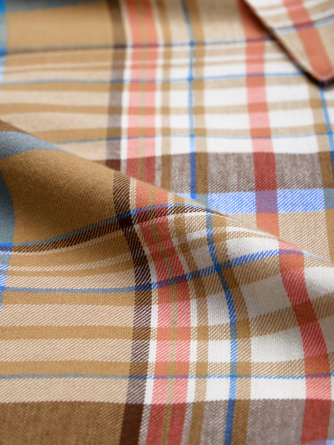 The Souled Store Plaid Shirt: Maple Women and Girls Long Sleeves Collared Neck Button Front Cotton Boyfriend Shirts size M 