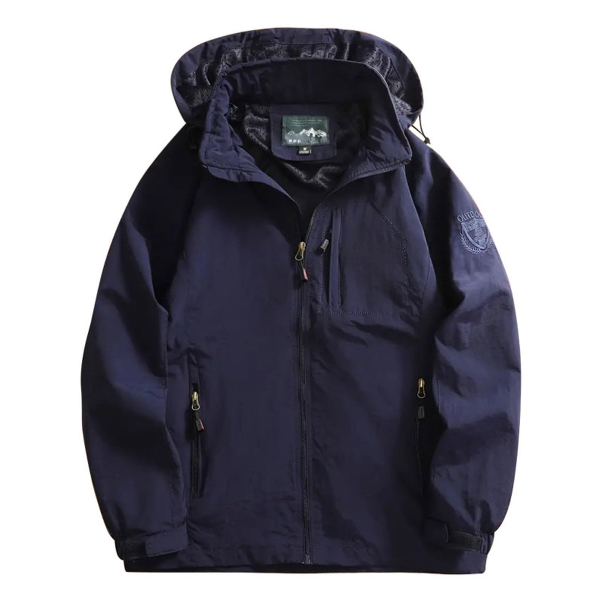 Men's Lightweight Hooded Rain Jacket Outdoor Windbreaker Jacket Full Zip Windbreaker Jacket Travel Hiking Rain Jacket size XL