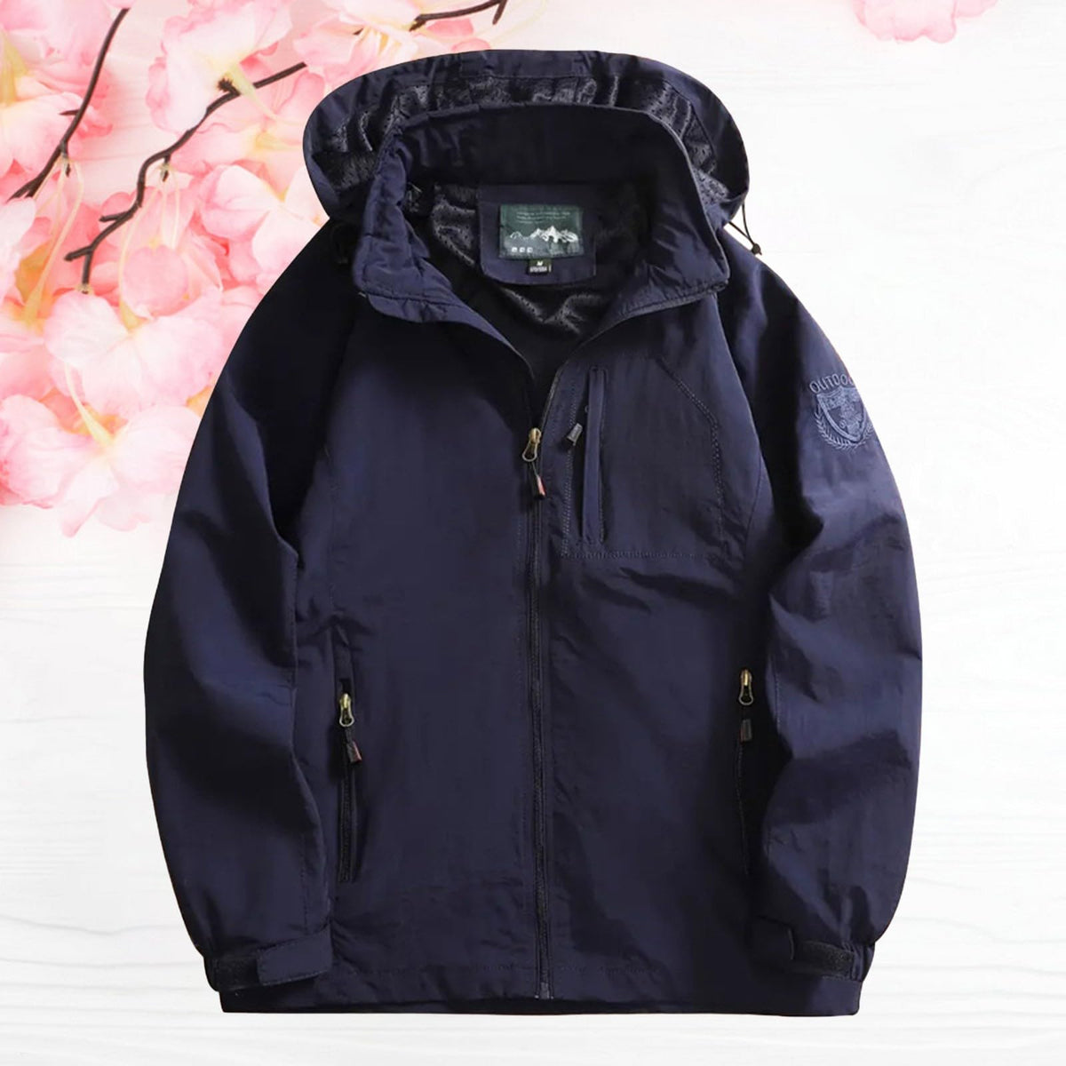 Men's Lightweight Hooded Rain Jacket Outdoor Windbreaker Jacket Full Zip Windbreaker Jacket Travel Hiking Rain Jacket size XL