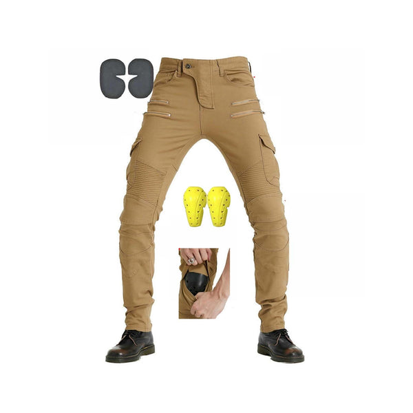 All Season Motorcycle Pants Motorbike Biker Denim Jeans Removable CE Armor (Knee, Hips) Cycling Protection size L 