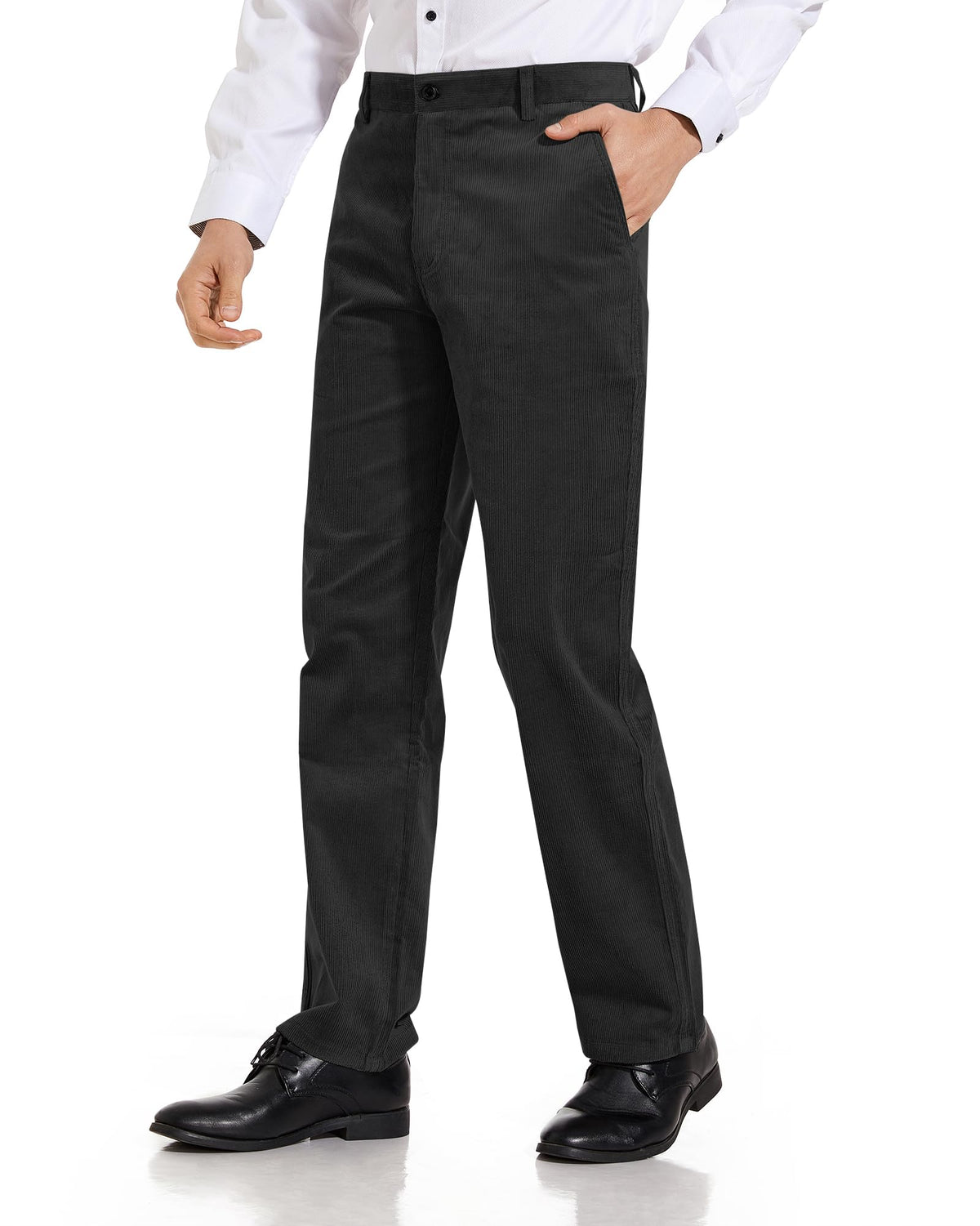 Alimens & Gentle Men's Corduroy Pant Straight Fit Flat-Front Casual Chino Pants size 34